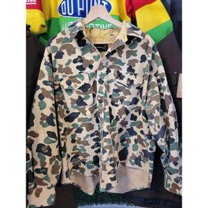 vtg 90s BROWNING CAMO HUNTING Button Up 2xl // woodland camoflauge outdoors